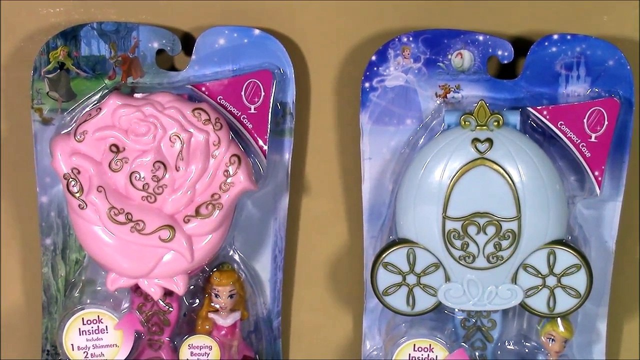 Disney Princess Little Kingdom Makeup! Ciderella Shimmer Eyeshadow Compact! Aurora Cosmetics!