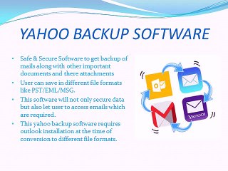 YAHOO BACKUP SOFTWARE