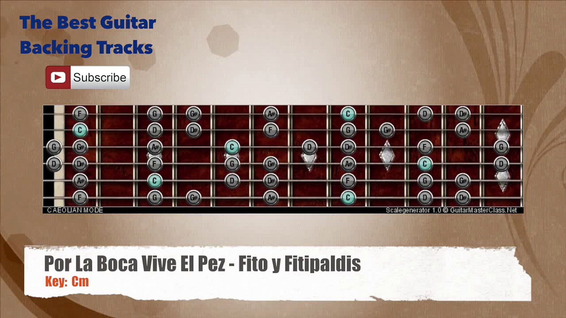 Por La Boca Vive El Pez - Fito y Fitipaldis Guitar Backing Track with scale  chart - Vídeo Dailymotion