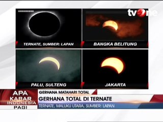 Posisi Gerhana Total di Ternate, Maluku Utara