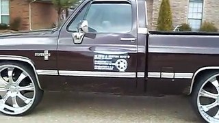 85 chevy c-10 on 28s 2in drop pt. 3