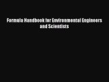 PDF Formula Handbook for Environmental Engineers and Scientists PDF Book Free