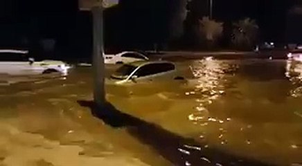 Today's flood in UAE due to heavy rain