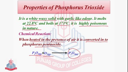Oxides of Phosphorus