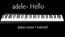 adele - hello piano cover tutorial midi