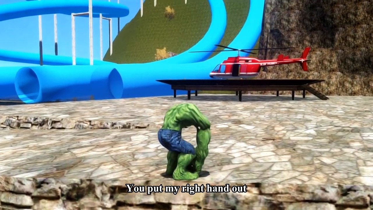 Spiderman Songs Lyrics ♫ Looby Loo ♫ Hulk green Cars McQueen Lightning