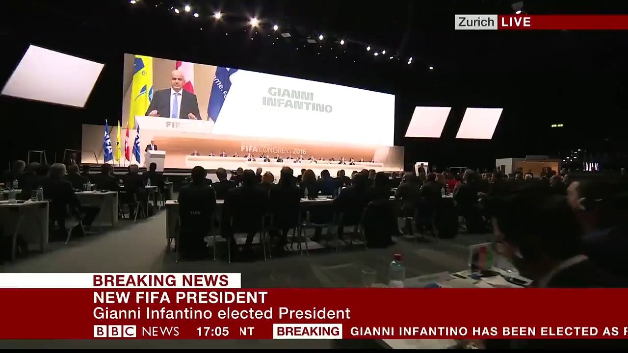 I want to work with all of you...to restore and rebuild a new era in Fifa - Gianni Infantino.