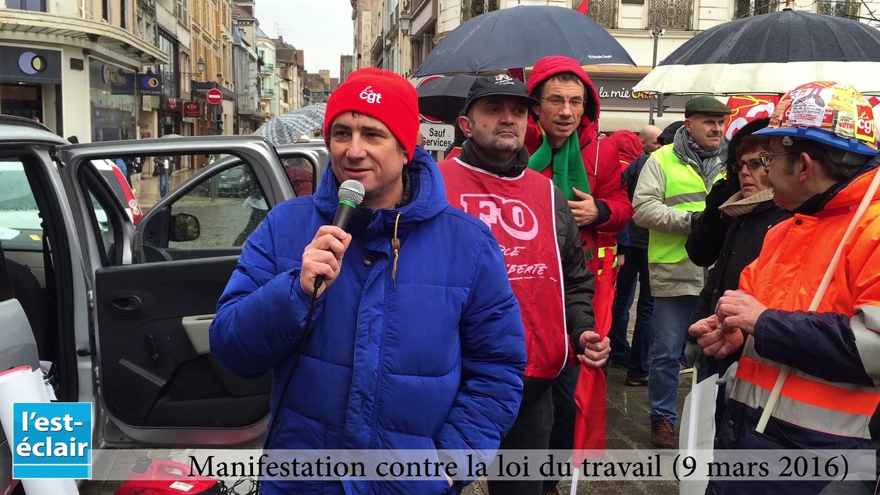 Manifestation contre la loi du travail à Troyes