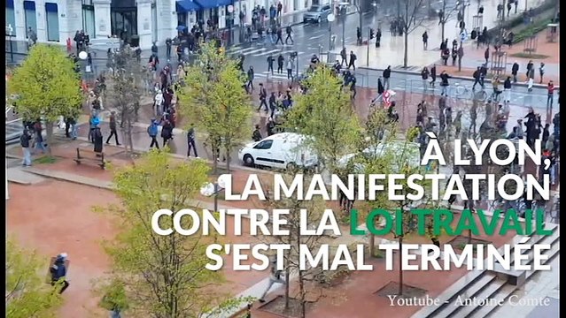 À Lyon, la manifestation contre la loi El Khomri s'est terminé avec des accrochages