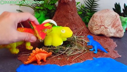 Dinosaur Egg Hatching part 3 Volcano Eruption Surprise Egg