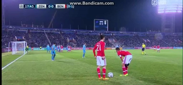 Nicolas Gaitan Incredible Miss - Zenit Pt. vs Benfica 09.03.2016 HD