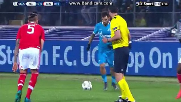 Artem Dzyuba Amazing Chance Zenit Petersburg 0-0 Benfica - Chapions League -