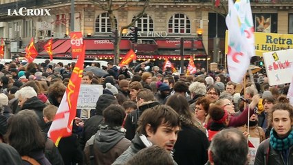Les jeunes manifestent à Paris contre la loi travail