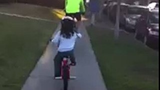 Bike with dad to school
