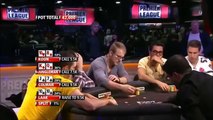 Phil Laak gives hand away on turn against Jason Koon