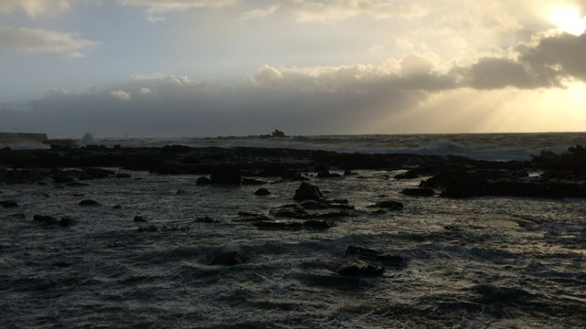 Grande marée,rafales et vagues
