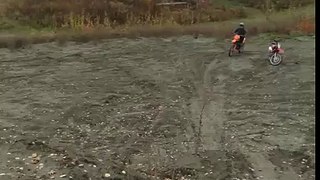 My friend jumping his KTM 250 sxf