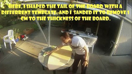 Shaping of my first foam and fiberglass Skimboard