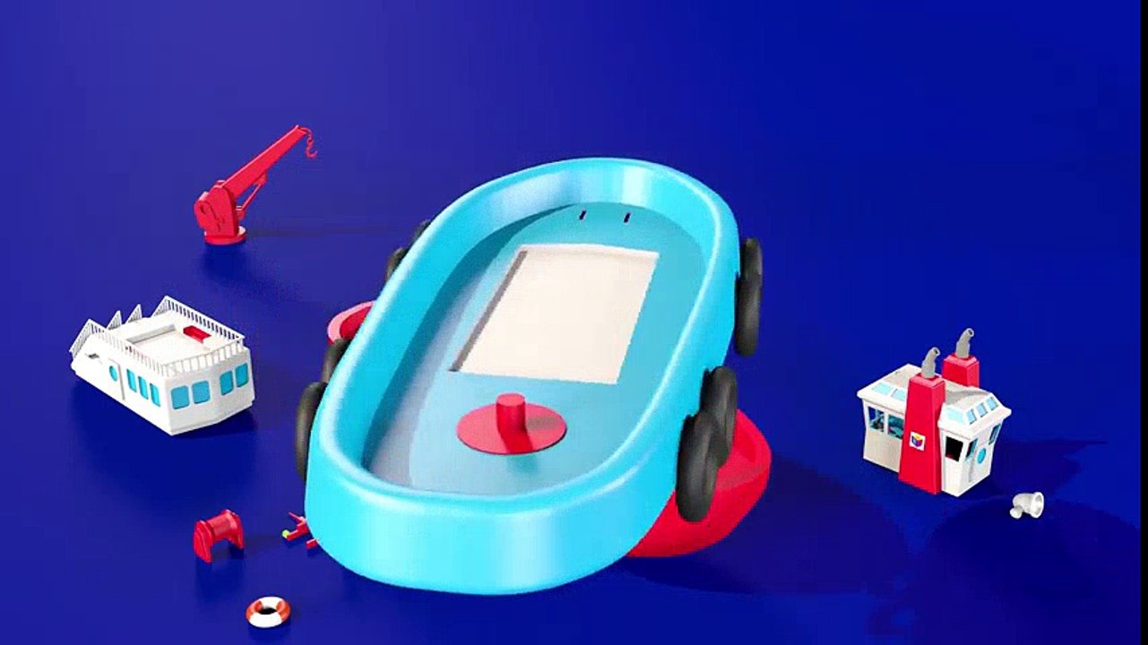 Jeu d'assemblage : le remorqueur. Dessins animés éducatifs pour les enfants sur bateaux en français  Dessins Animés Pour Enfants