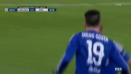 Diego Costa 1-1 Goal HD - Chelsea vs. PSG 09.03.2016 HD