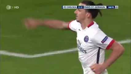 1-2 Zlatan Ibrahimovic Goal HD - Chelsea v.  PSG - 09-03-2016 -