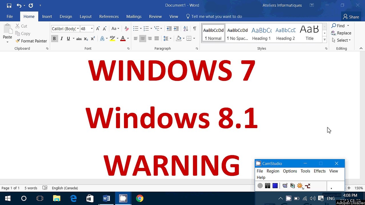 Windows 7 and 8.1 Users Warning after March 8th patch tuesday for 2016