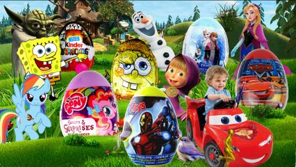 Tải video: Star Wars Surprise Eggs - disney cars, MARVEL, Spider Man, SpongeBob, Disney Frozen