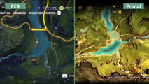 Far Cry 4 vs. Primal – World Maps