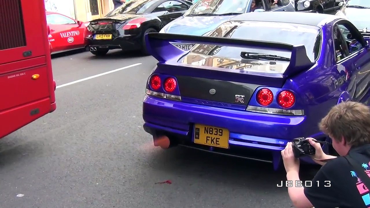 Nissan Skyline Gtr Shooting Epic Flames In London Dailymotion Video