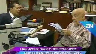 AMERICA NOTICIAS 20-09-2011 FAMILIAS DE PILOTO Y COPILOTO DE AVION CAIDO EN UCAYALI