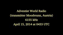 Adventist World Radio (transmitter Moosbrunn, Austria) - 6155 kHz