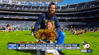 Eric Weddle donates money raised after fine