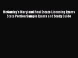 [PDF] McCaulay's Maryland Real Estate Licensing Exams State Portion Sample Exams and Study