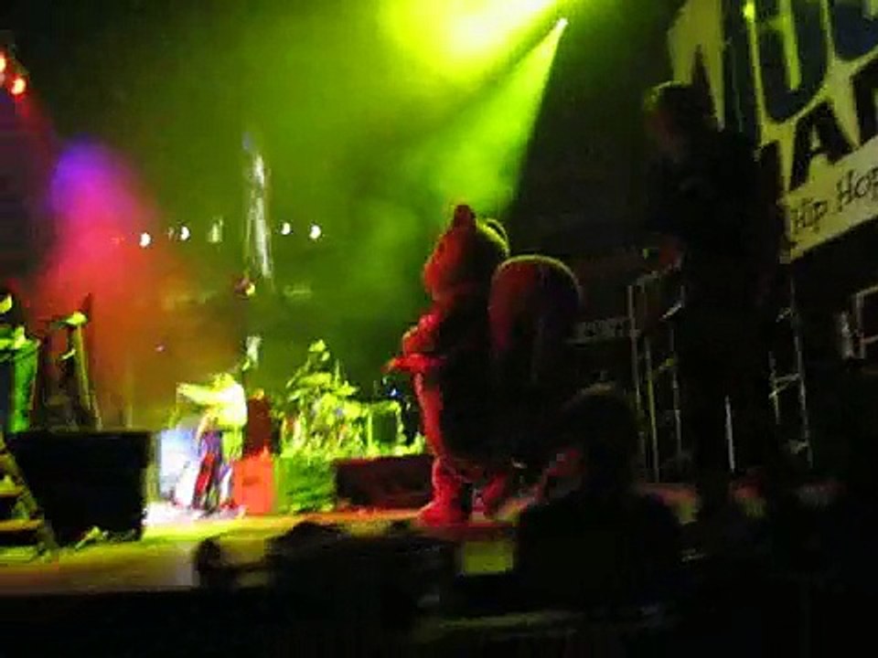 Buddy Squirrel joins MIMS onstage in Milwaukee