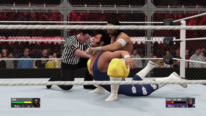 WWE 2K16 sabu v honkey tonk man (2 cell bumps)