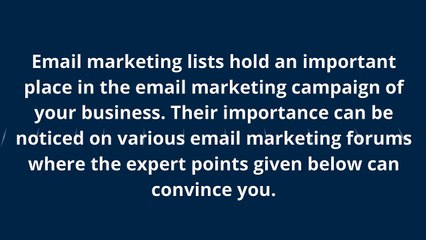Why is email marketing lists important for your email campaign to be successful