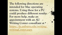 Auburn University Miller Writing Center Changing Word Defaults: Tables Tutorial