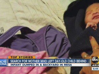 Search for mother who left 1-day-old child behind