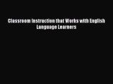 [PDF] Classroom Instruction that Works with English Language Learners [Read] Full Ebook