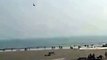 People enjoying flying Paragliding on the sky at the beach side