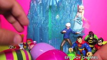 FROZEN Queen Elsa & Jack Frost Surprise Eggs Teen Titans Go! Doc McStuffins Daniel Tiger Batman
