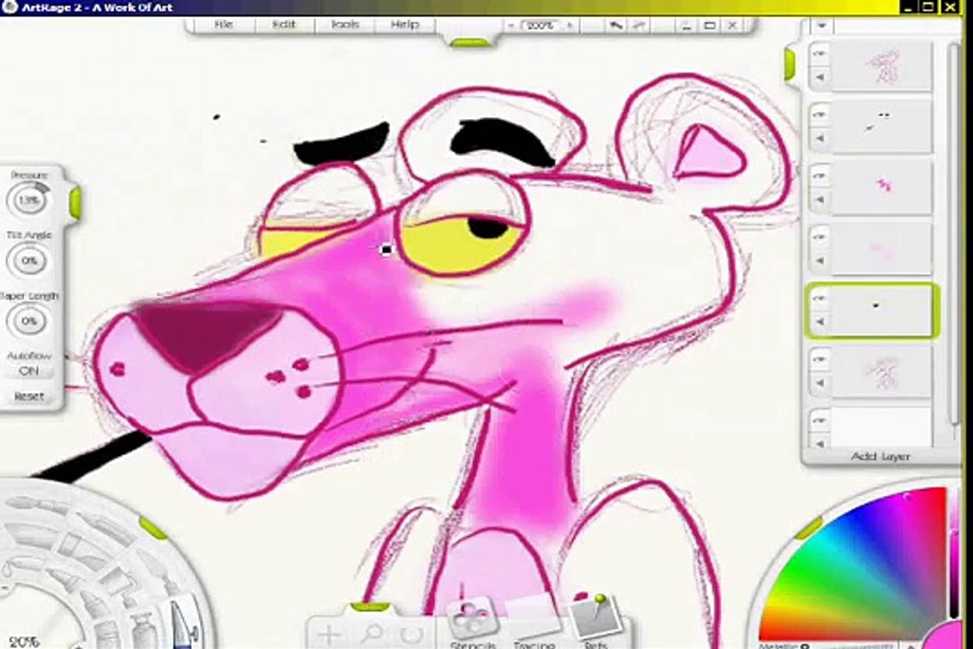 How to draw the Pink Panther