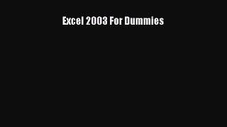 Download Excel 2003 For Dummies PDF Online