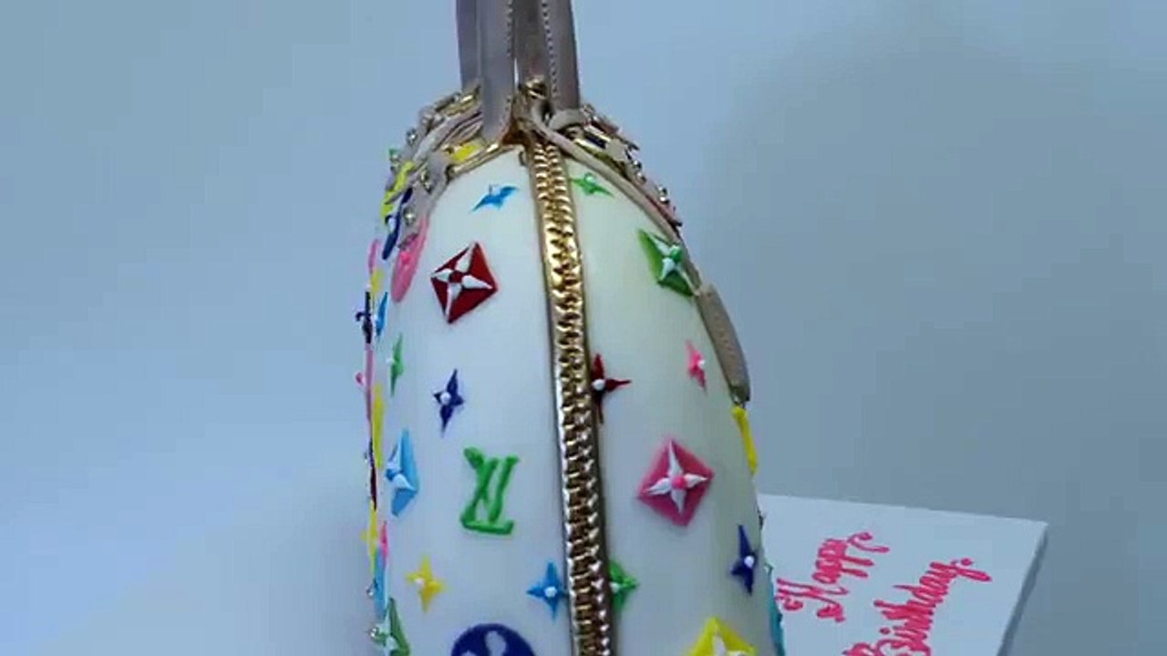 Colorful Louis Vuitton  Beverly  Design Handbag Tote Cake