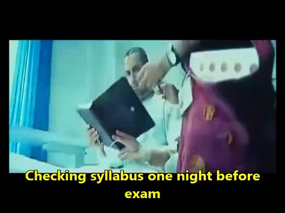 Checking syllabus one night before exam