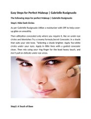 Easy Steps for Perfect Makeup | Gabrielle Rusignuolo