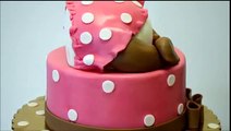 Baby Behind shaped cake - Baby Shower theme cake