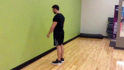 Calf Stretch Elbows Against Wall - Thể Hình Channel