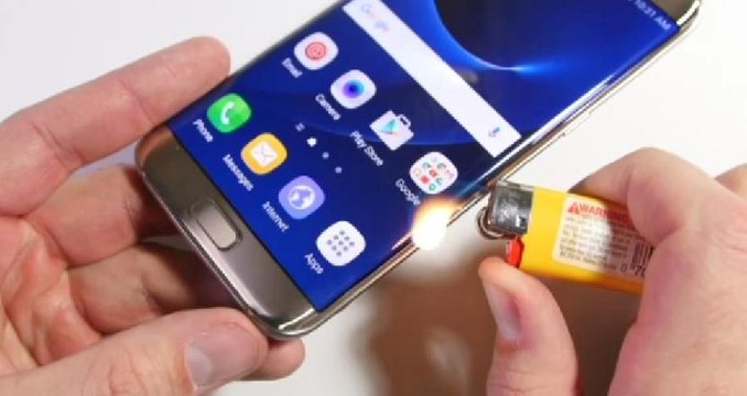 Samsung Galaxy S7 Edge'ye dayanıklılık testi