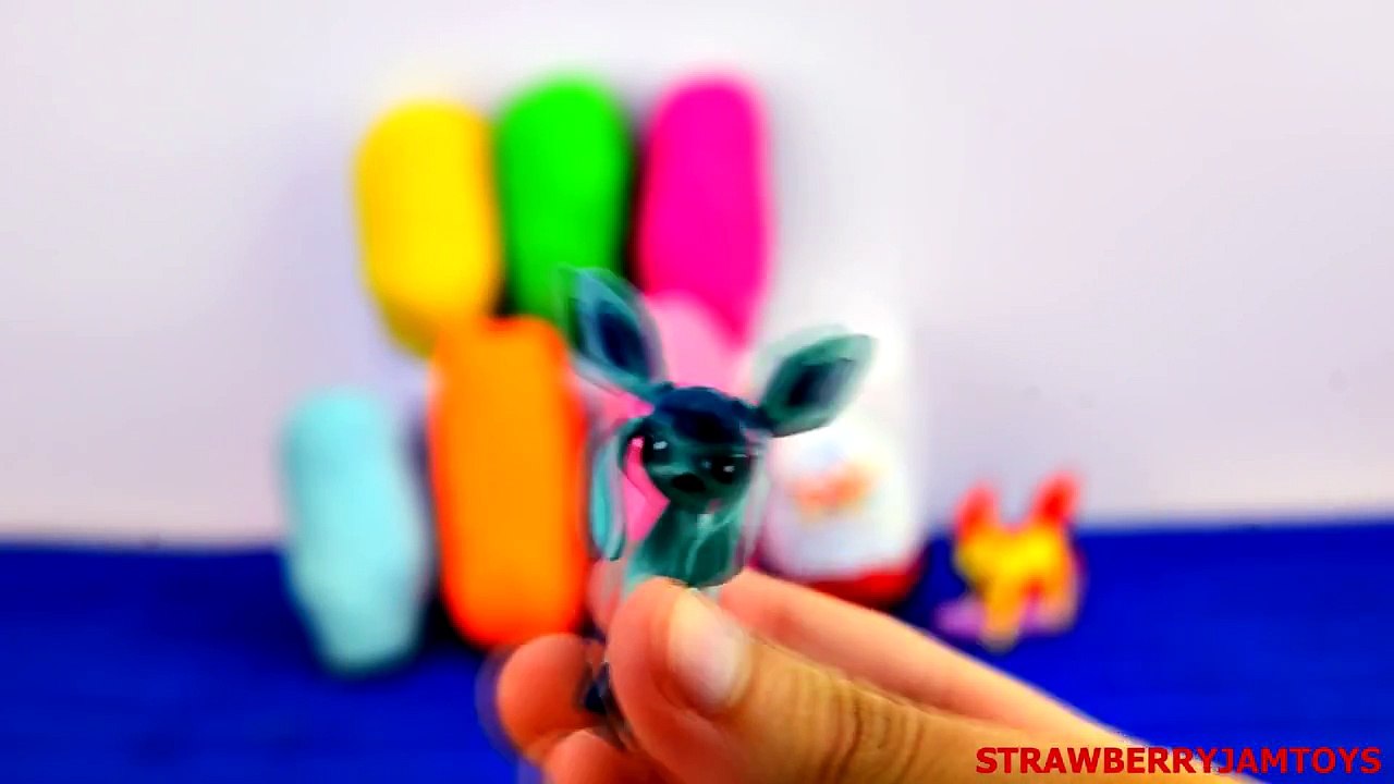 Play Doh Pokemon Kinder Surprise Spongebob Squarepants Cars 2 Surprise Eggs StrawberryJamToys